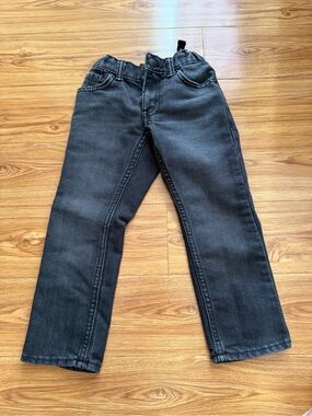 Preloved Levi's Boys 4T Black Slim Straight Jeans